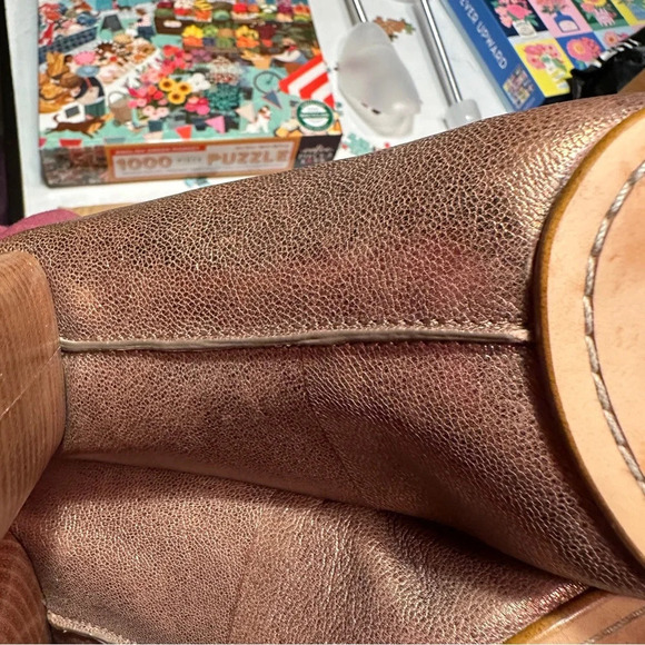 Bronze metallic Clark’s Grace Eva chunky heel shoes, size 7.5, comfortable - Picture 12 of 12